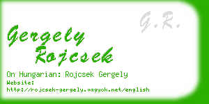 gergely rojcsek business card